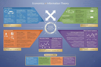 Economics × Information Theory: Information Asymmetry and Market Efficiency