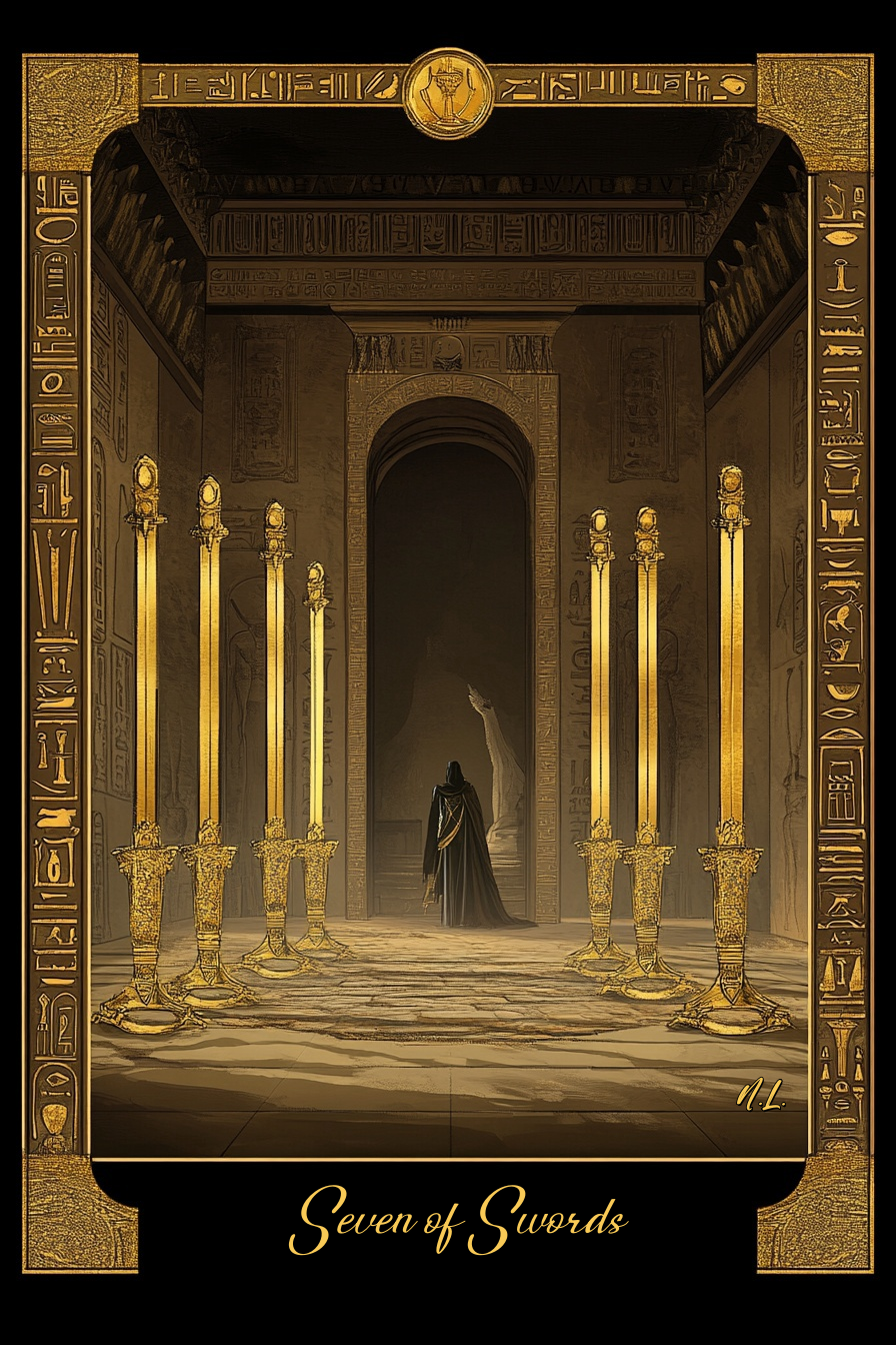 Seven of Swords (Light Path): Tarot Card Meaning, Ritual & Meditation Nicole's ritual universe