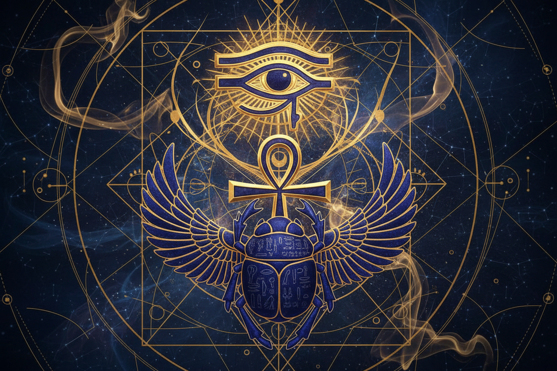 Ancient Egyptian Sacred Symbols: Eye of Horus, Ankh & Scarab Meaning
