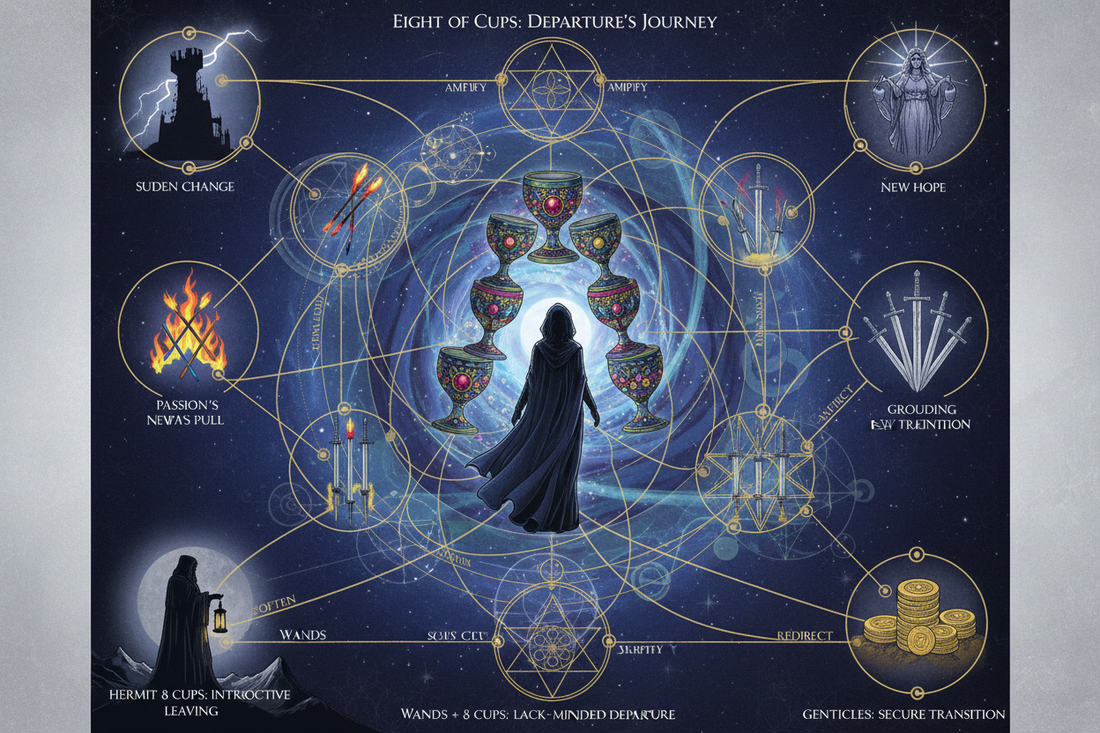 Eight of Cups Combinations: With Major & Minor Arcana - Nicole's ritual universe