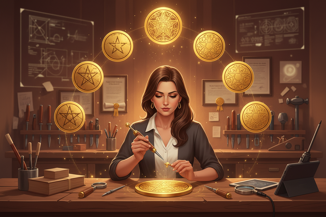 Eight of Pentacles in Career Readings: Mastery & Professional Excellence