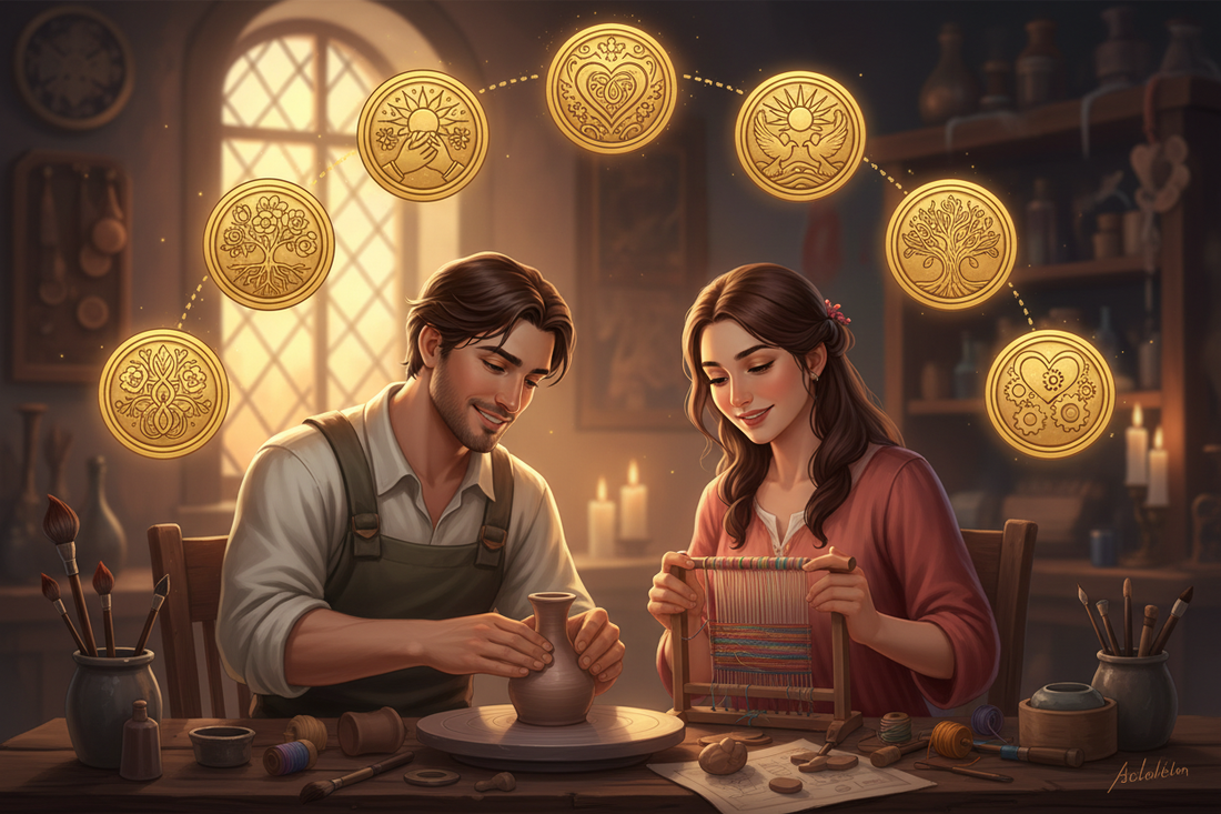 Eight of Pentacles in Love Readings: Building Lasting Partnership