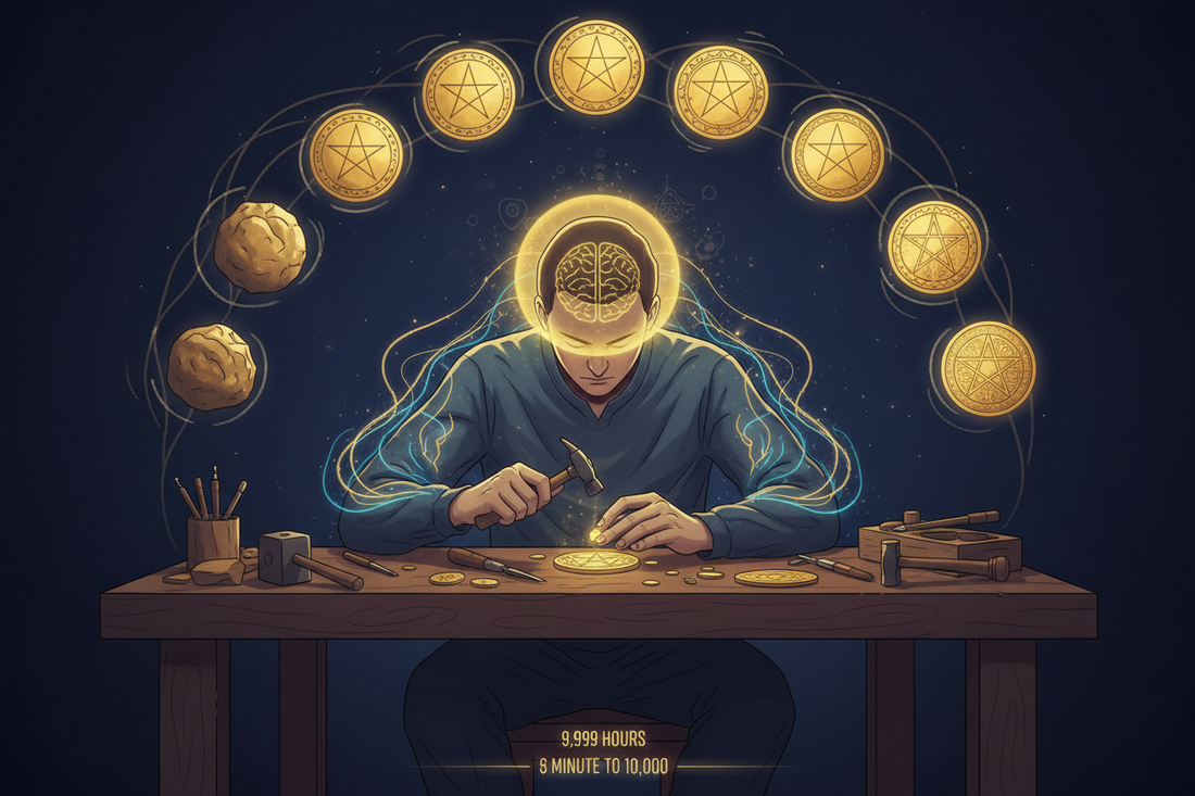 Eight of Pentacles — Mastery Logic and Deep Practice - Nicole's ritual universe