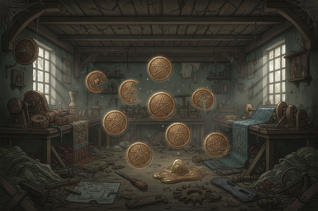 Eight of Pentacles Reversed: Sloppy Work & Blocked Mastery