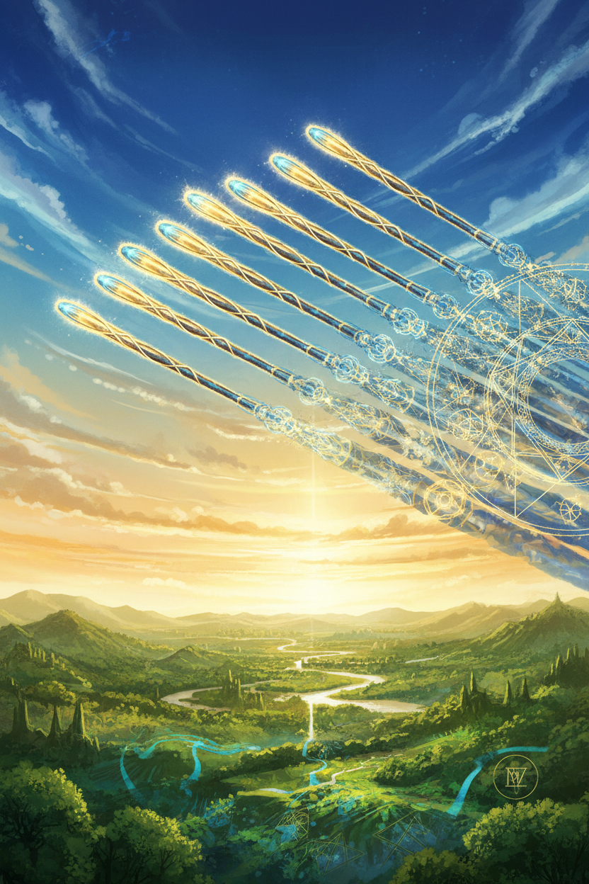 Eight of Wands (Light Path): Tarot Card Meaning, Ritual & Meditation Nicole's ritual universe