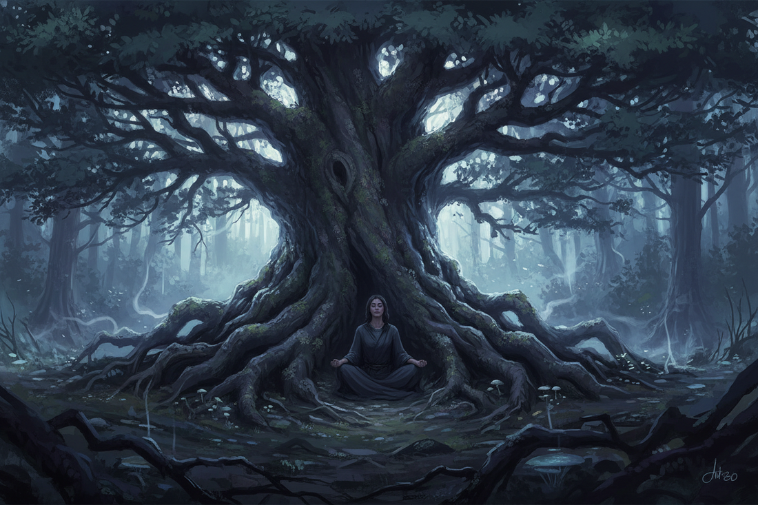Eihwaz Rune Meditation: Journeying the World Tree & Death-Rebirth Threshold