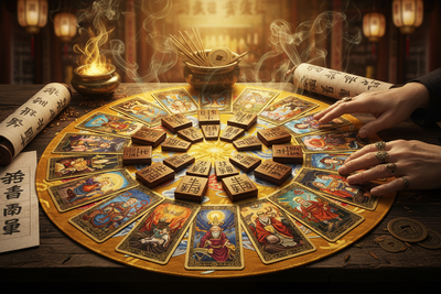 Double Ninth Divination: Elder Wisdom Tarot Spreads and I Ching Readings