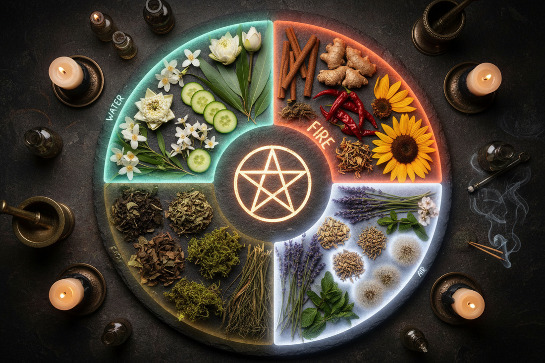 Elemental Herbs: Fire, Water, Earth & Air Plants for Magic