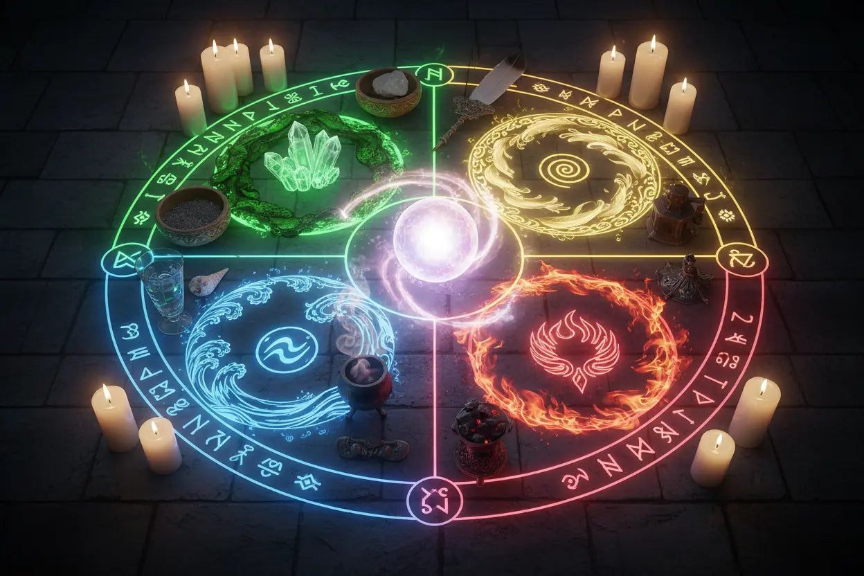 Elemental Magic System Map Elemental Magic Circles: Complete Guide to Earth, Air, Fire, Water ...