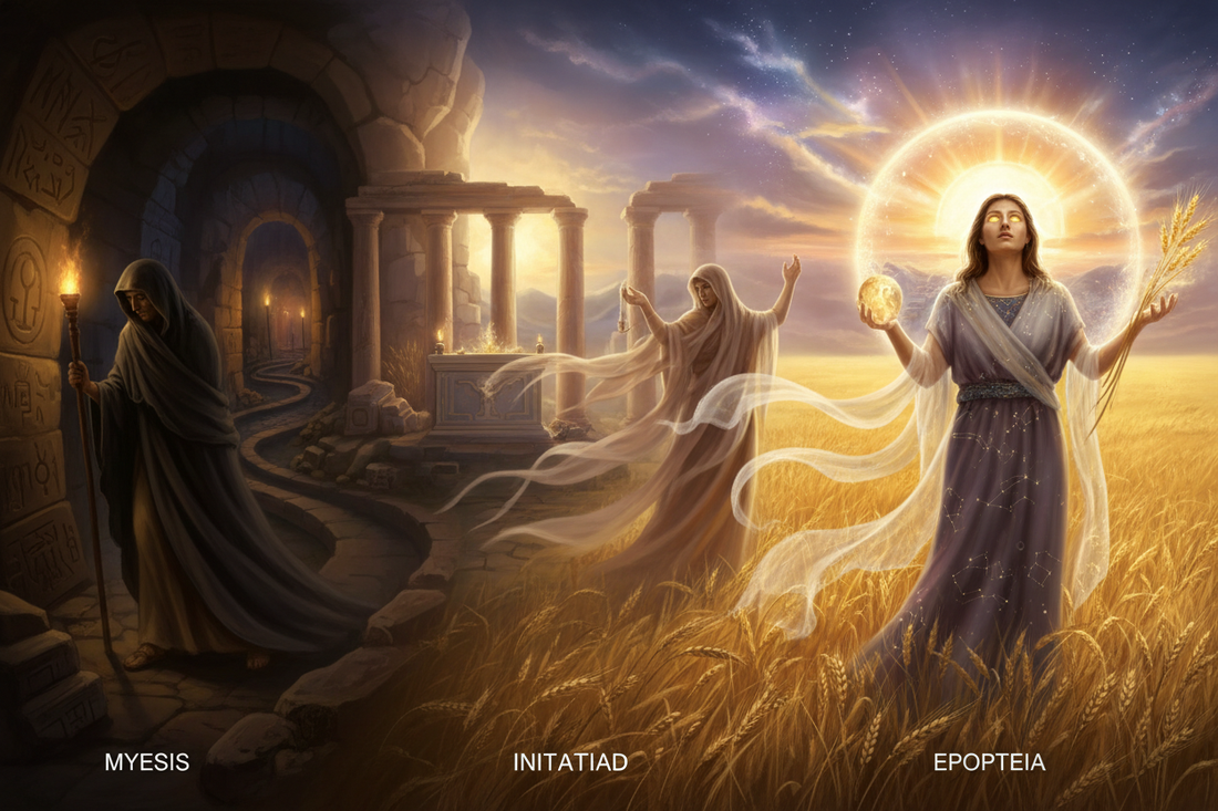 Eleusinian Initiation Stages: Myesis to Epopteia - Nicole's ritual universe
