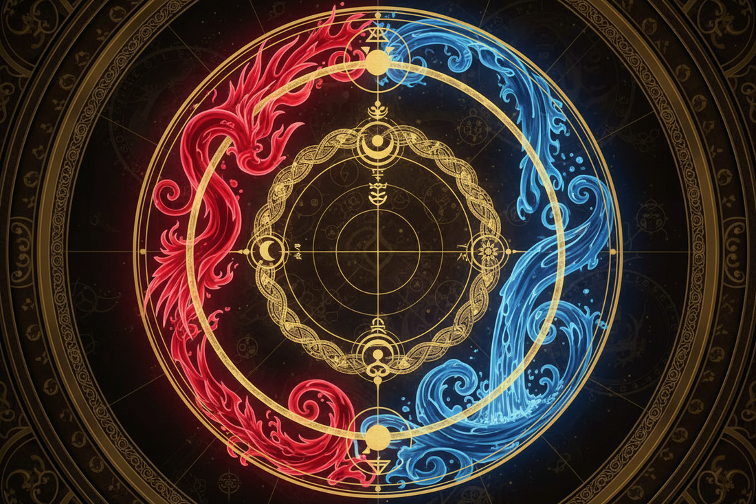 Kan and Li as the Circuit of Fire and Water - Nicole's ritual universe