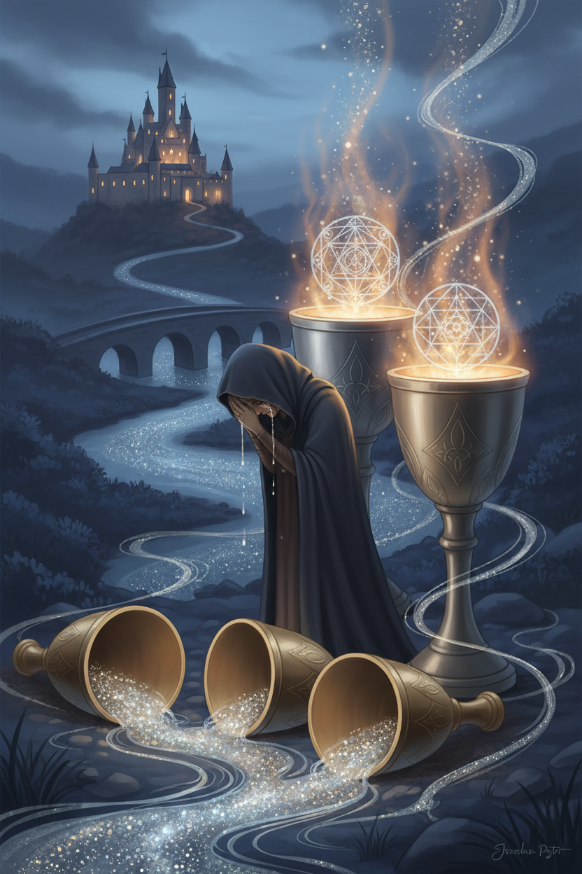 Five of Cups (Light Path): Tarot Card Meaning, Ritual & Meditation Nicole's ritual universe