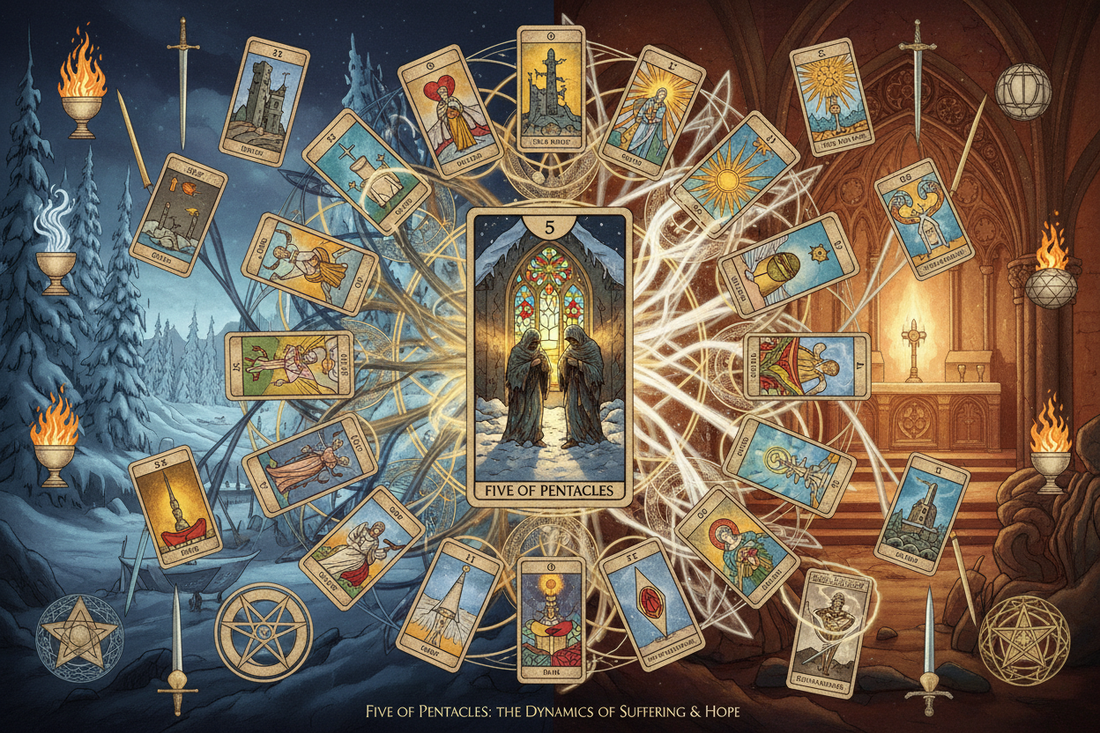 Five of Pentacles Combinations: With Major & Minor Arcana - Nicole's ritual universe
