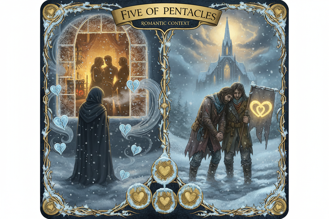 Five of Pentacles in Love Readings: Rejection & Isolation - Nicole's ritual universe