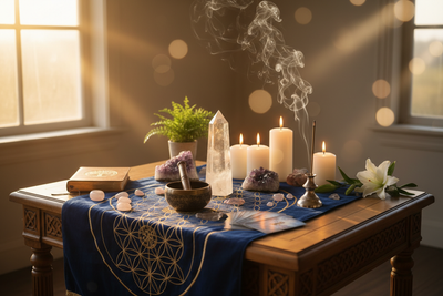 Flower of Life Altar Cloth: Sacred Space
