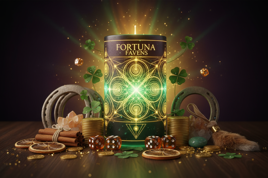 Fortuna Favens Candle: Good Luck Magic Circle