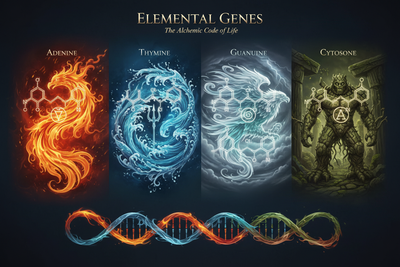 The Four Bases of DNA: Elemental Correspondences in Genetics