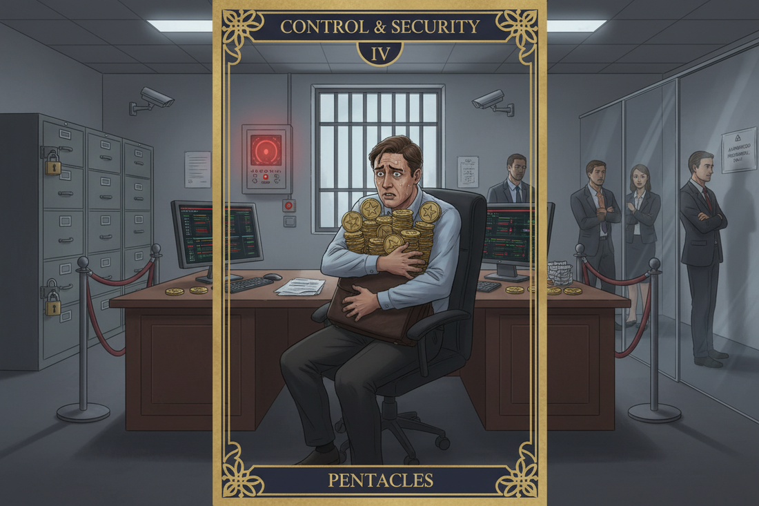 Four of Pentacles in Career Readings: Job Security & Control - Nicole's ritual universe