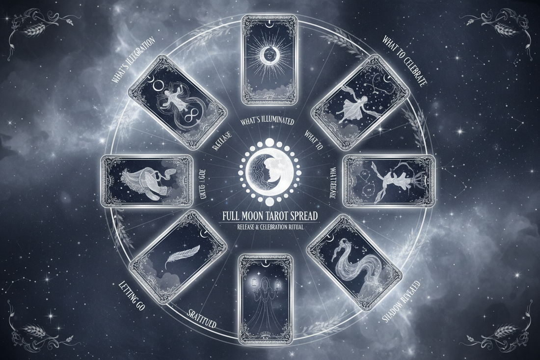 Full Moon Tarot Spread: Release & Celebrate - Nicole's ritual universe