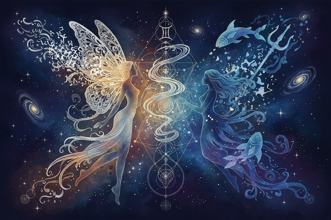 Gemini Mother with Pisces Daughter: When Words Meet the Dream