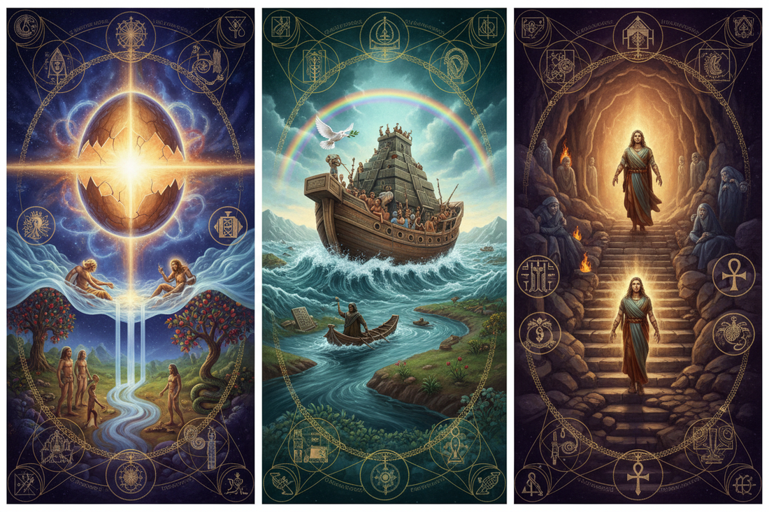 The Global Unity of Mythic Structure: Creation, Flood, Underworld - Nicole's ritual universe