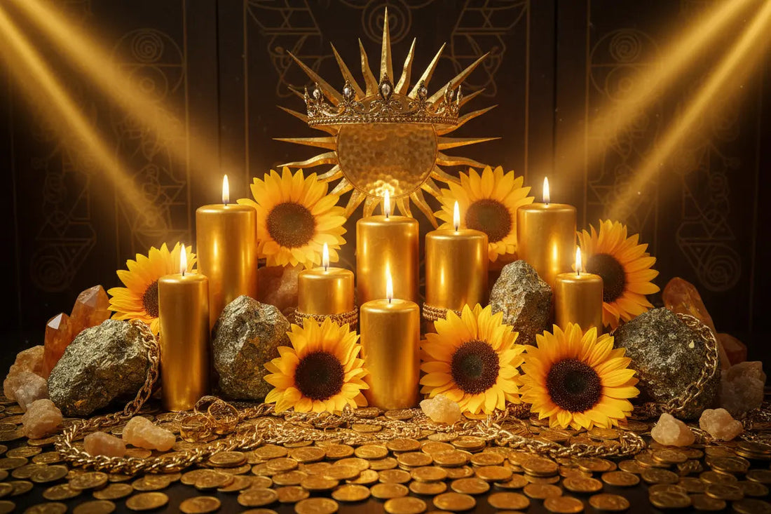 Gold Candle Magic: Solar Masculine Abundance & Success - Nicole's ritual universe