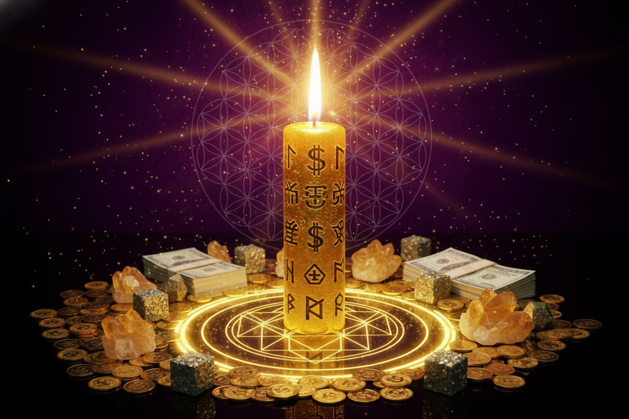Gold Candle Money Spell: Wealth Attraction & Gold Candle Magic Guide ...
