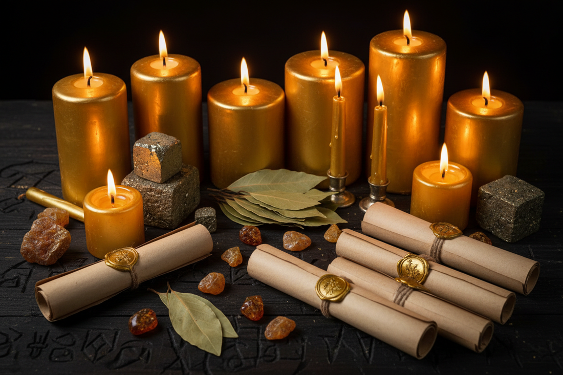 Gold Candle Spell Recipes: 10 Complete Workings for Success, Wealth & Solar Power
