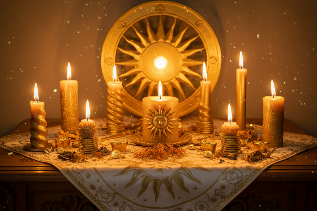 Gold Candles: Wealth, Success, Solar Energy - Nicole's ritual universe