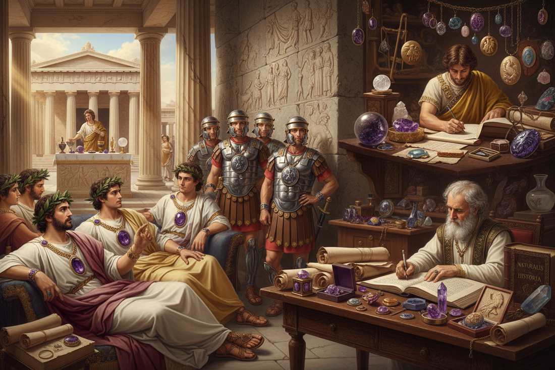 Greek and Roman Gemstones: Amethyst, Hematite, and Classical Crystals