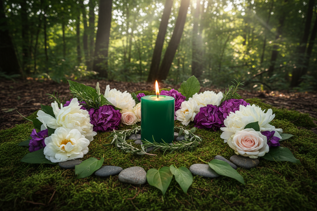 Green Candle, Venus & Nature Magic: Growth, Fertility and Earth Connection