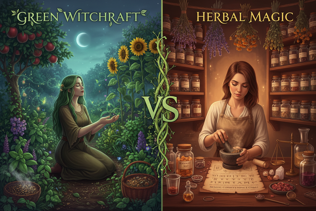 Green Witchcraft vs Herbal Magic: Understanding the Difference