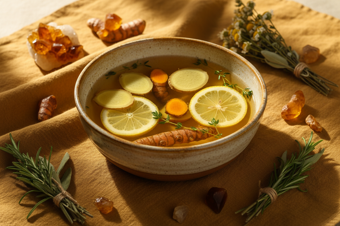 Witch's Healing Broth: Ginger, Turmeric & Thyme Recovery Recipe
