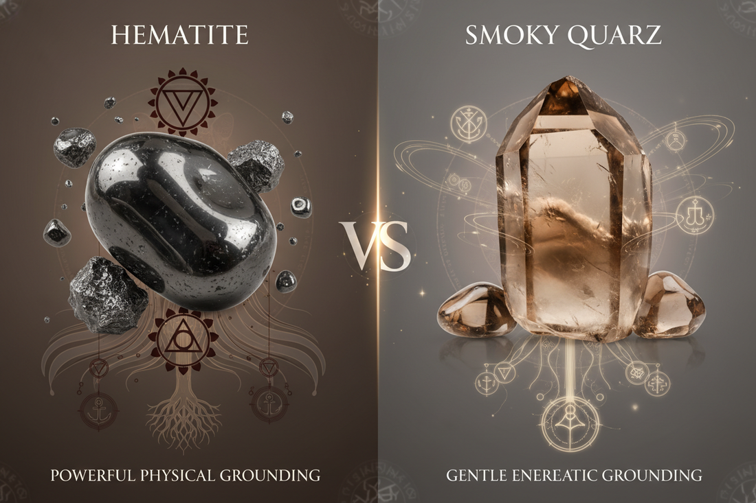 Hematite vs Smoky Quartz: Which Grounding Crystal is Right for You? - Nicole's ritual universe