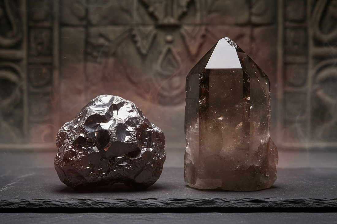 Hematite vs Smoky Quartz: Grounding Stones - Nicole's ritual universe