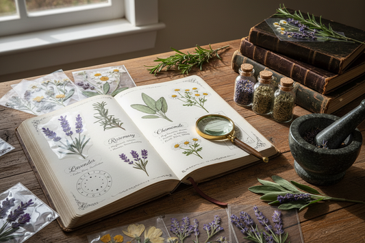 Herb Grimoire Pages: Documenting Magical Plants