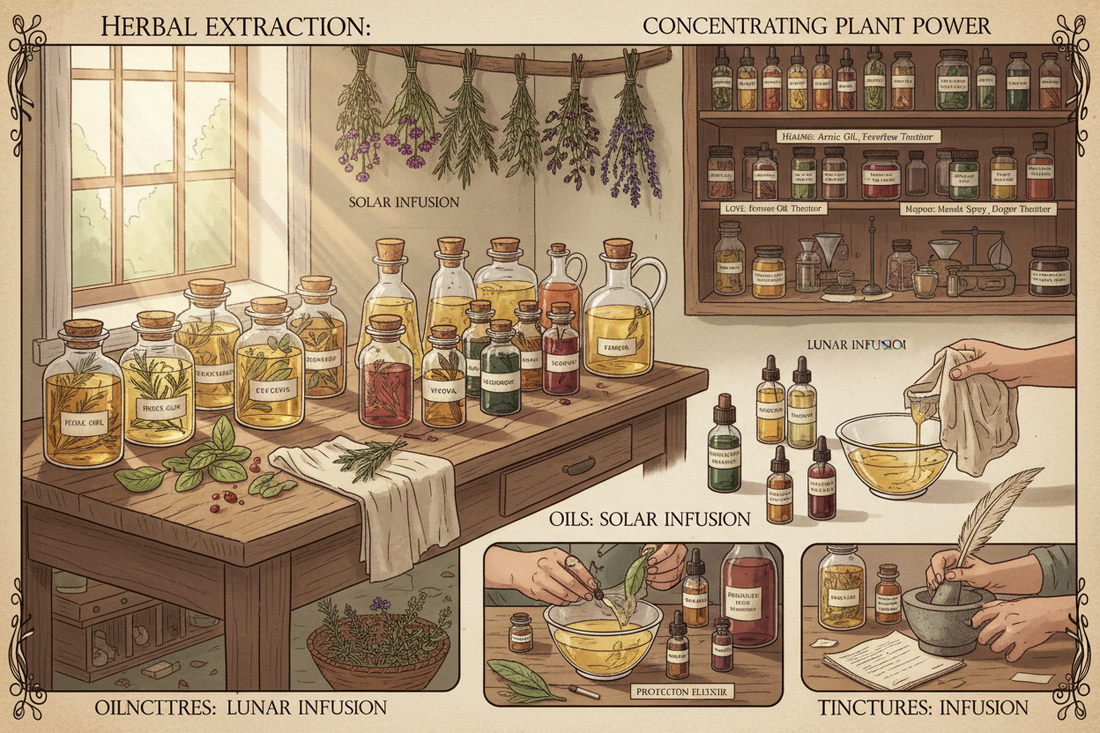 Herbal Oils & Tinctures: Extracting Plant Essence for Magic - Practical Guide to Herbal Preparations - Nicole's ritual universe