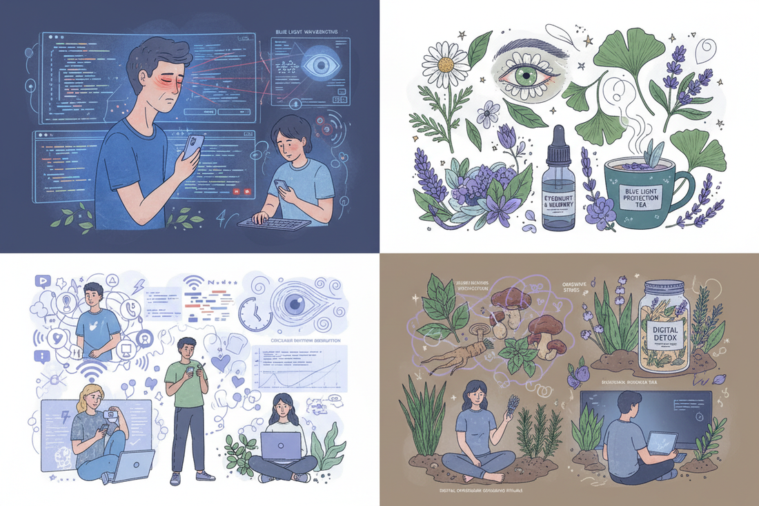 Herbal Remedies for Digital Age Ailments: Eye Strain, EMF, Screen Time - Plant Medicine for Tech-Related Health Issues - Nicole's ritual universe