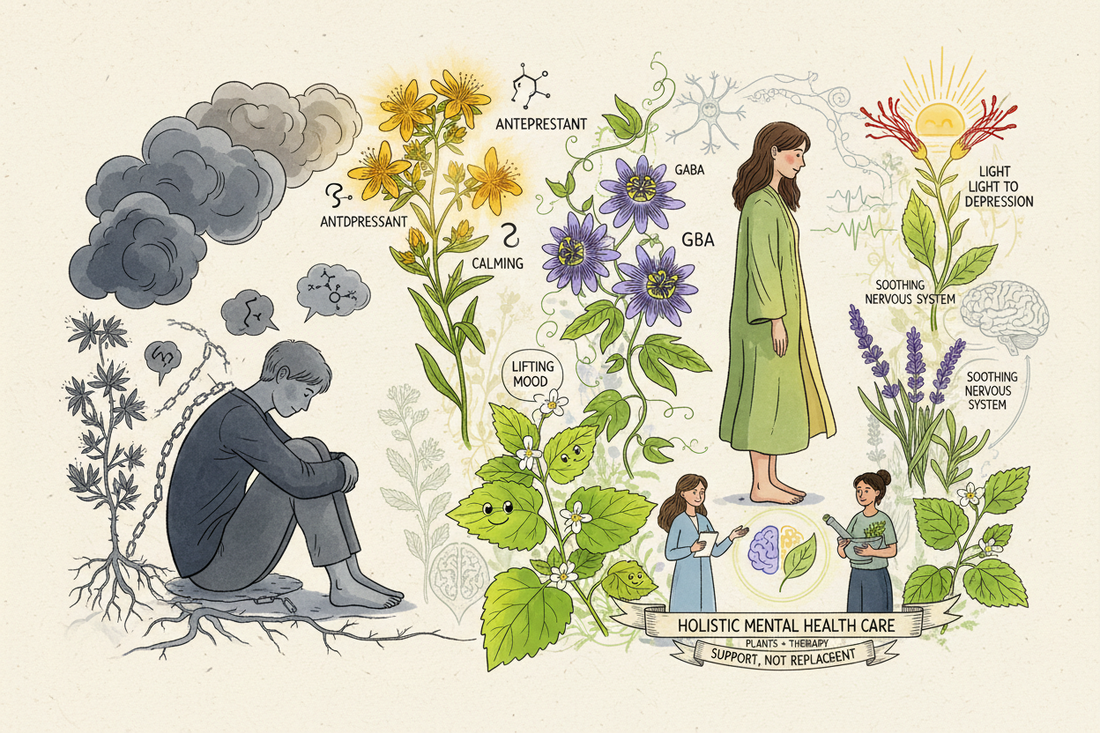 Herbal Support for Mental Health: Anxiety, Depression, and Plant Allies - Gentle Support for Emotional Wellbeing - Nicole's ritual universe