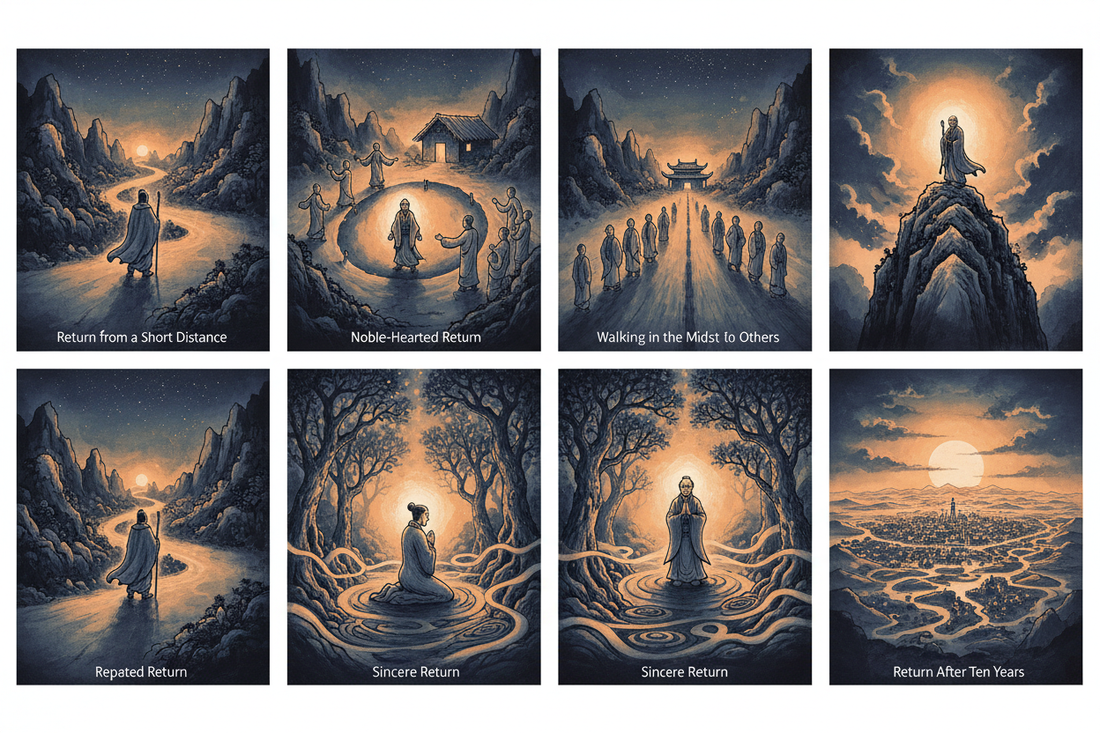 Hexagram 24 Fu - Complete Guide Part 2: The Six Lines and the Stages of Return