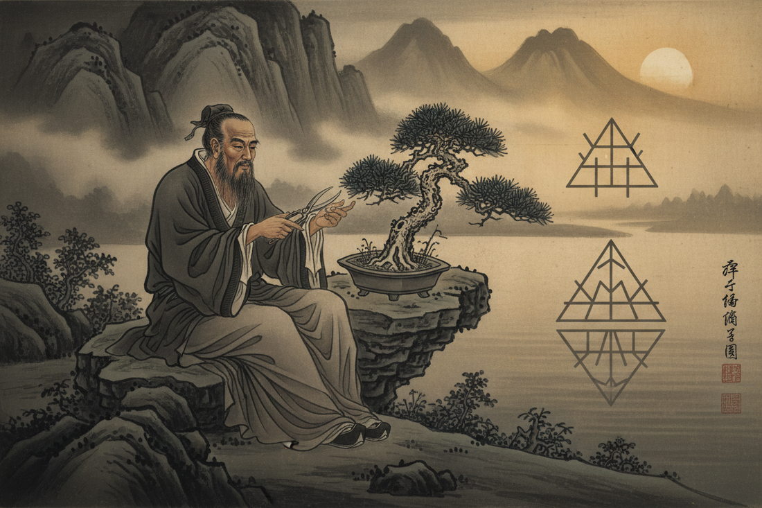 Hexagram 41 Sun - Complete Guide Part 4: Philosophy — Decrease in Confucian, Taoist, and Aesthetic Thought