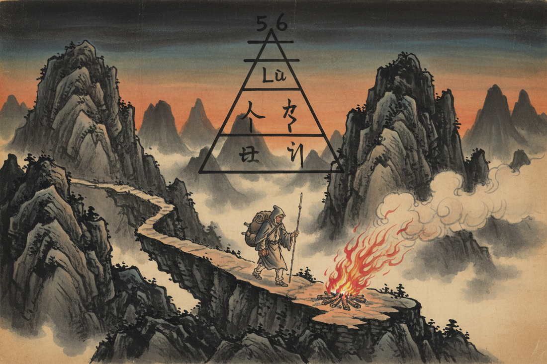 Hexagram 56 Lu - Complete Guide Part 1: The Symbol and Structure of The Wanderer
