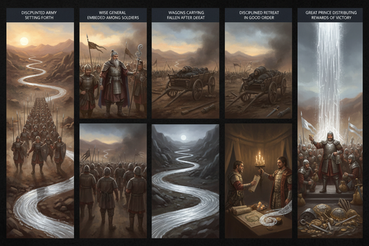 Hexagram 7 Shi - Complete Guide Part 2: The Six Lines and the Stages of the Campaign