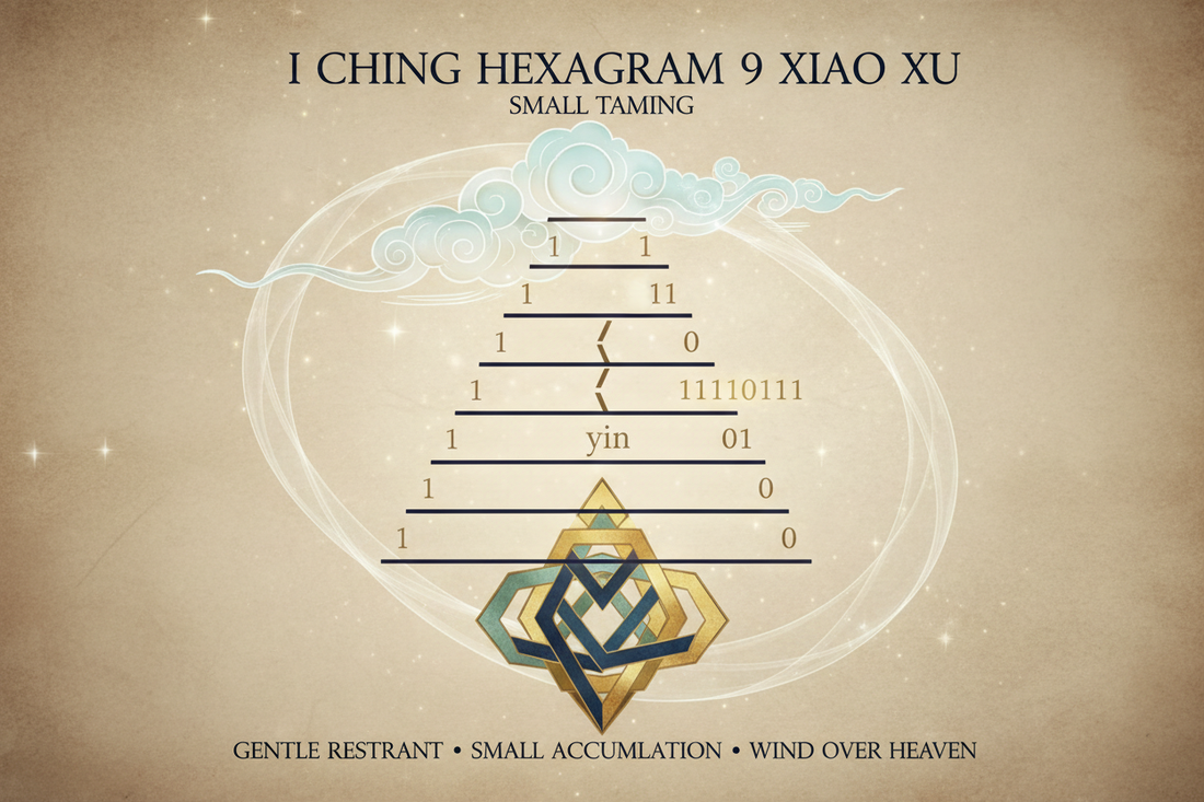 Hexagram 9: Xiao Xu (Small Taming, 小畜) - Gentle Restraint and Small Accumulation - Nicole's ritual universe