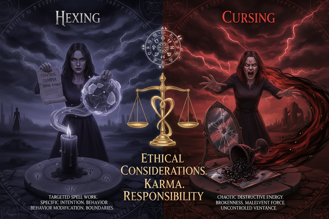 Hexing vs Cursing: Understanding the Difference (Ethics Included) - Nicole's ritual universe