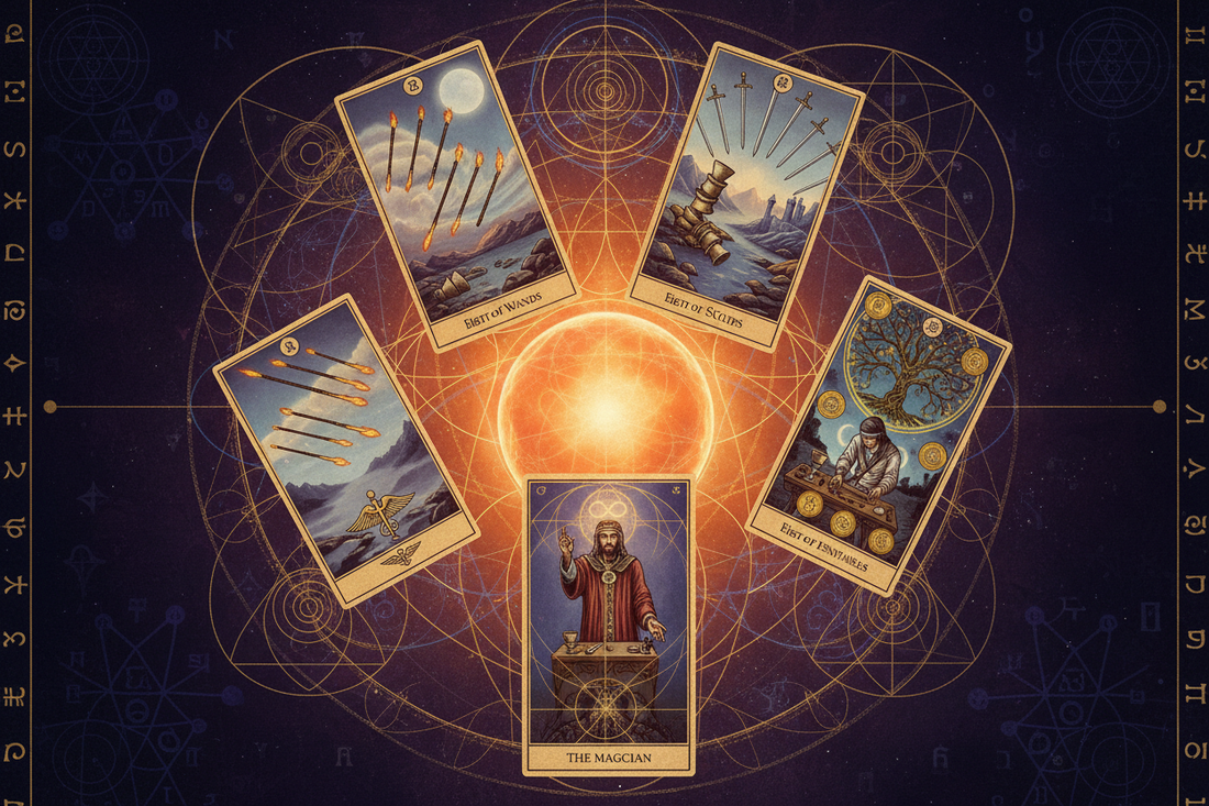 Hod & Tarot: The Four Eights & the Splendor Sephirah