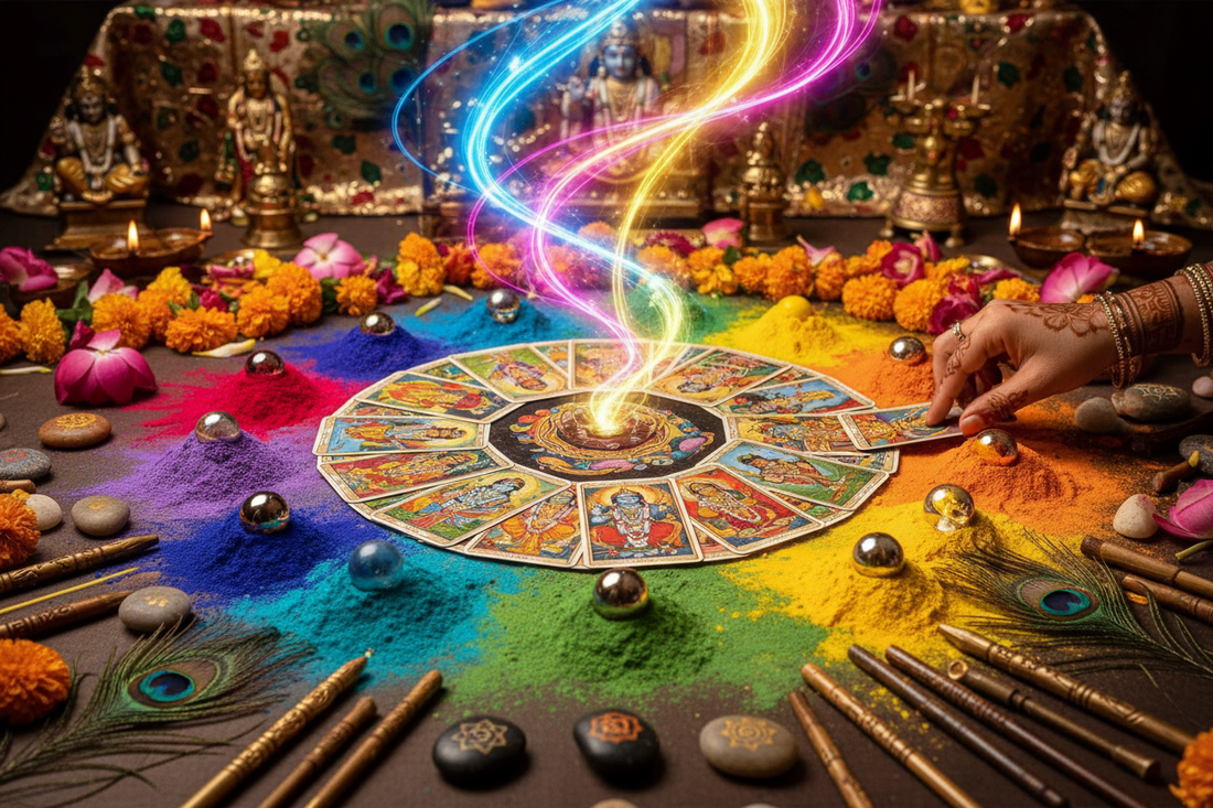 Holi Divination: Color Oracle and Krishna Tarot Spreads - Nicole's ritual universe