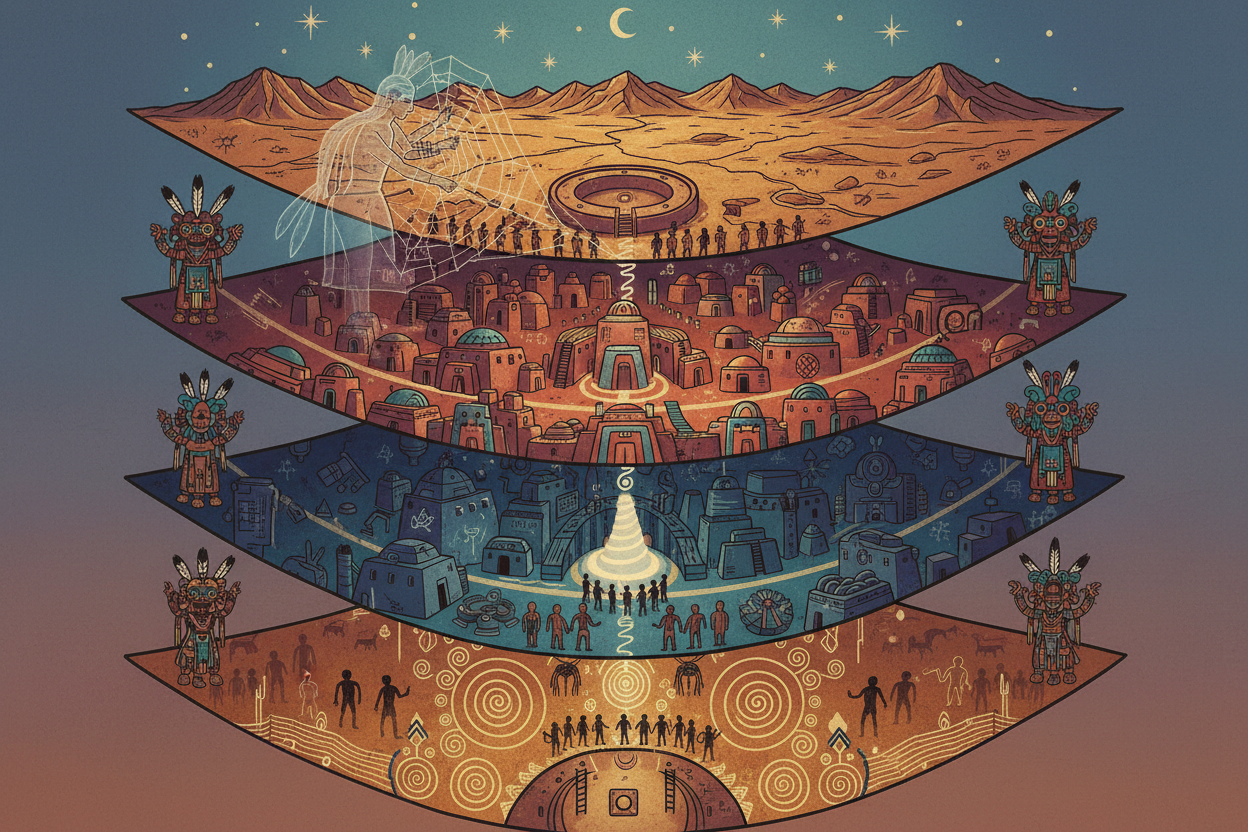 Hopi Emergence Myth: The Four Worlds - Journey Through Cosmic Chambers ...
