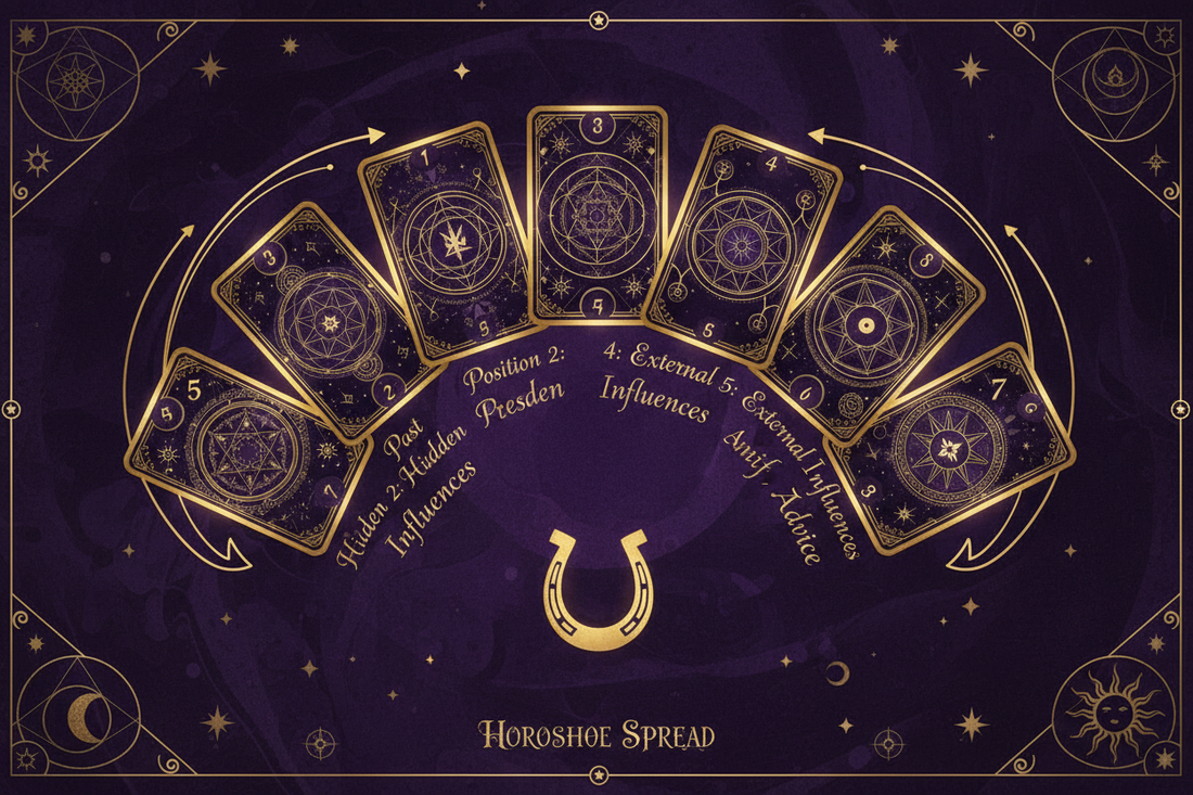 Horseshoe Spread: 7-Card Layout Guide - Nicole's ritual universe