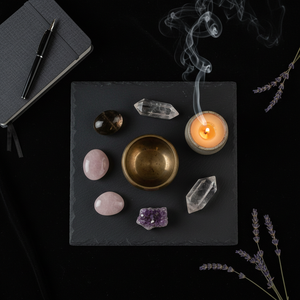 Crystal Meditation Guide 20 Practices interior scene